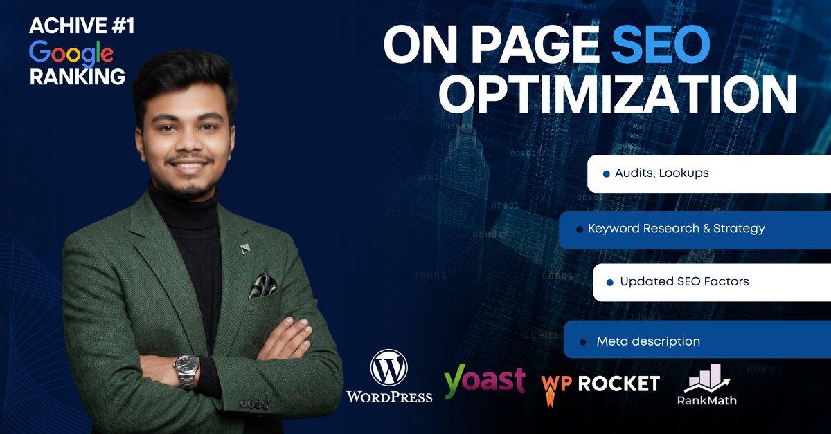 I Will Do Professional On Page SEO Optimization for Google Ranking