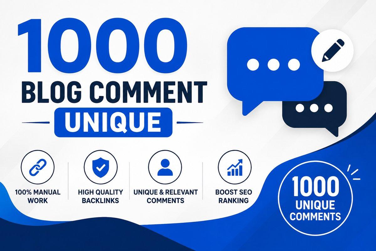 I Will Build Manual Blog Comment Backlinks for Off Page SEO