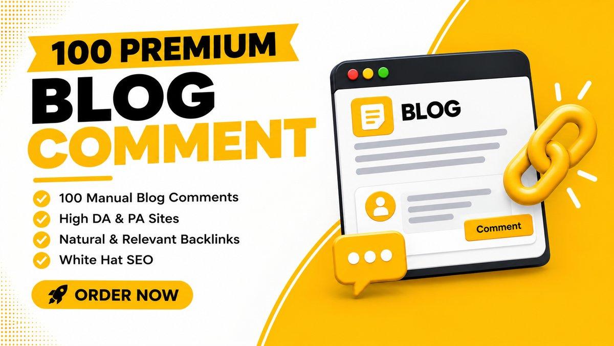 Ultimate 100 Premium Blog Comment Backlinks for SEO Ranking