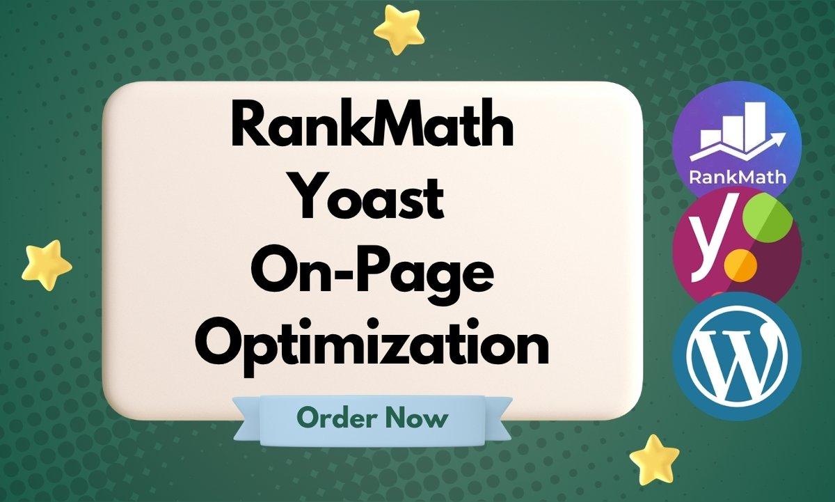 I will do wordpress on page SEO and technical SEO using rank math SEO or yoast SEO