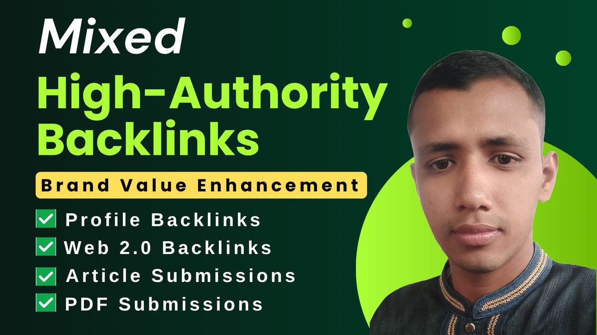 I Will Build Mixed White Hat SEO Contextual & Foundation Backlinks