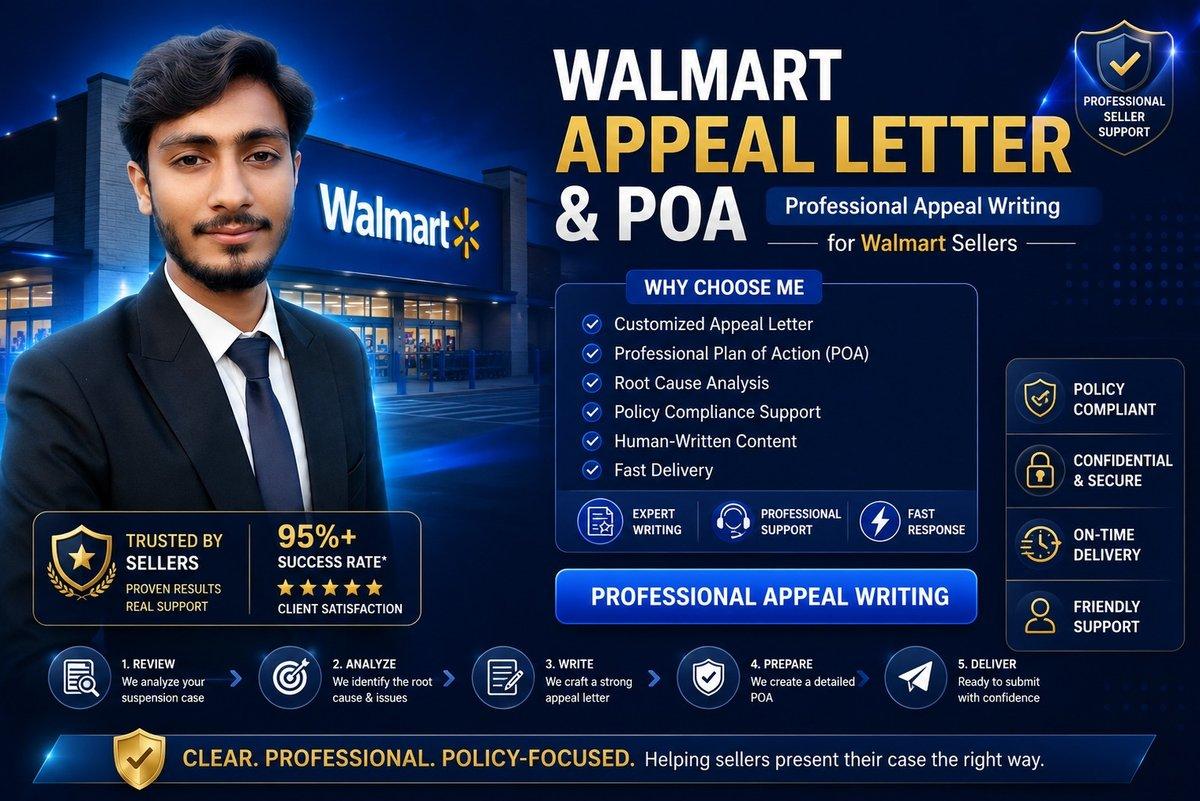 I will write walmart IP compliance poa and appeal letter
