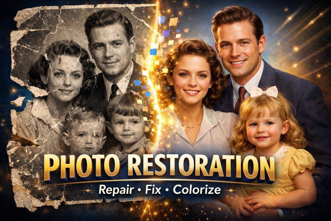 I will restore old or damaged photos, fix and colorize old photos