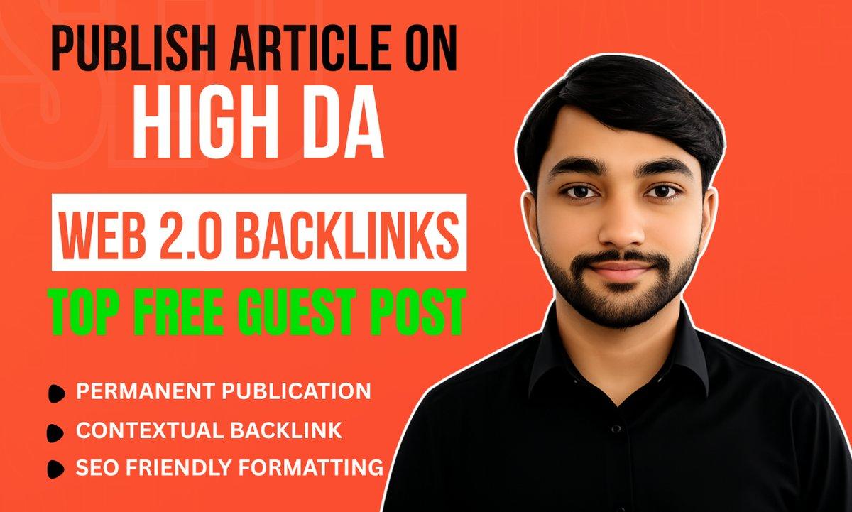 I will build manual web 2.0/Article Post backlinks on authority platforms
